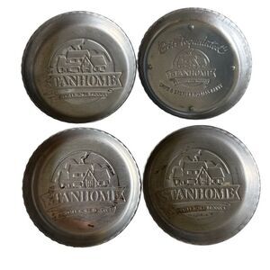 Vintage Stanhome Aluminum Coasters Lot of 4 Stanley Home Products Hostess Party